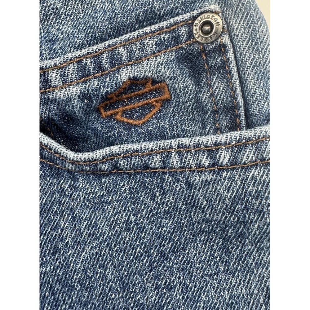 Harley-Davidson Women's Medium Blue Bootcut Denim Jeans - Picture 3 of 13